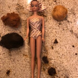 1962 Barbie with 3 wigs